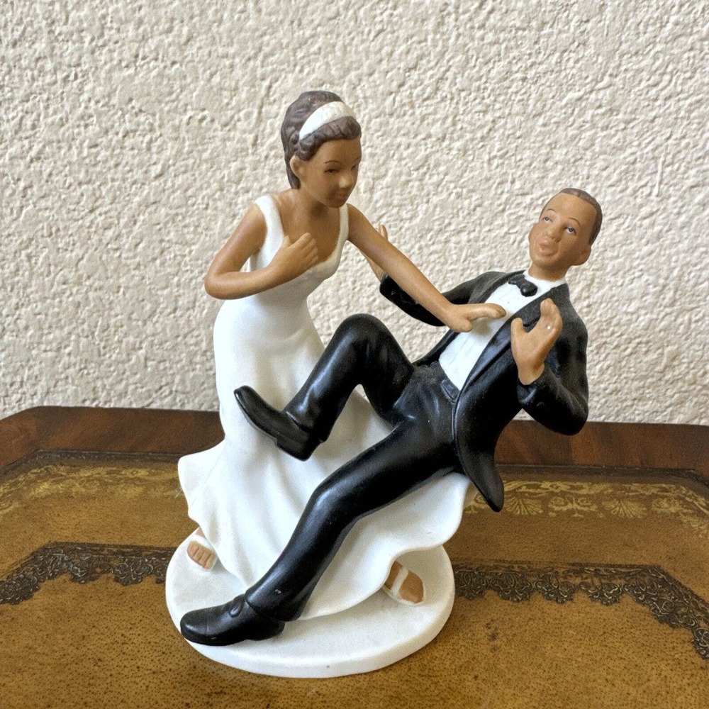 Wedding cake topper Weddingstar Bride Groom African America‎ Couple